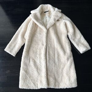 Vintage Lauren by Ralph Lauren, White faux fur jacket